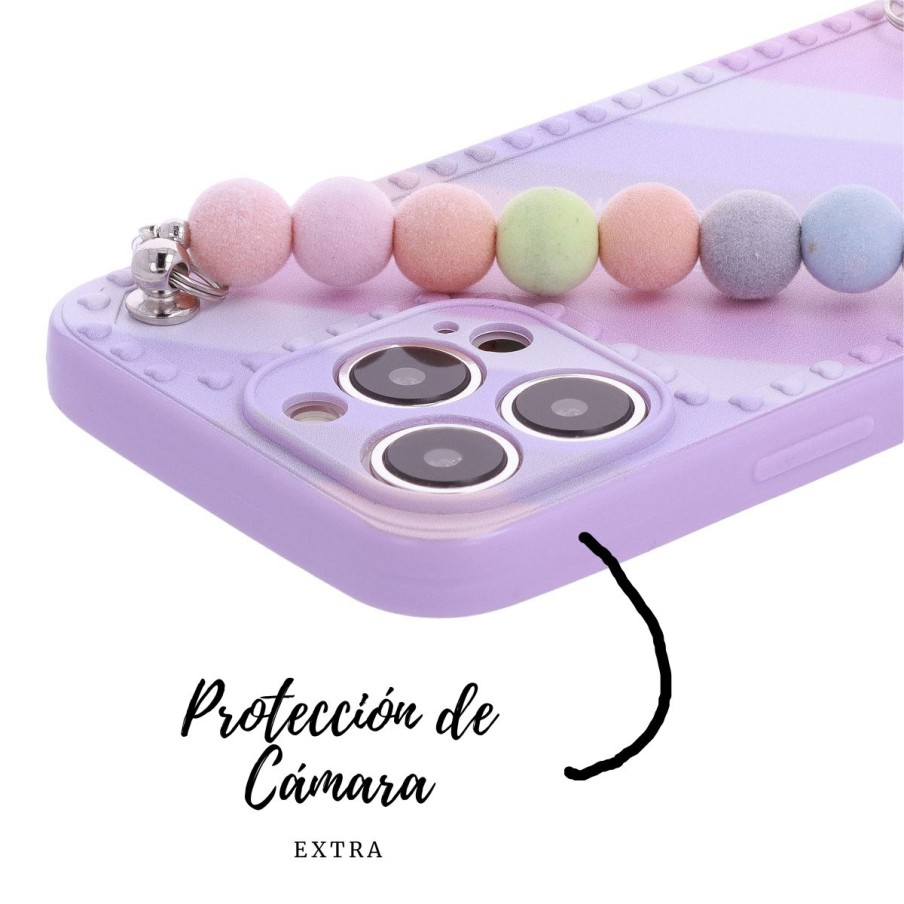 Funda con Rayas GOOD LUCK con Cadena...