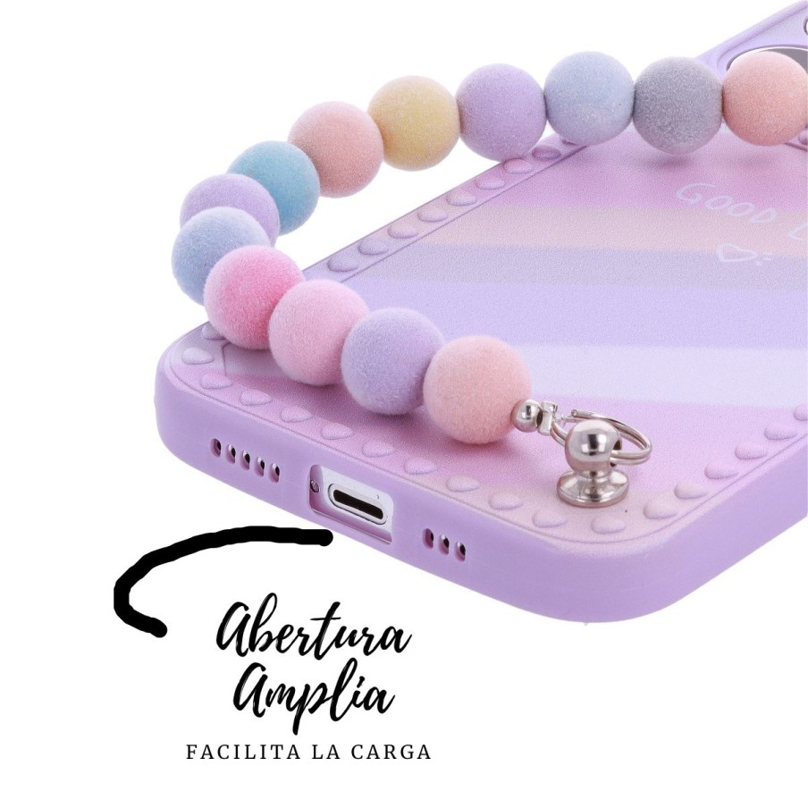 Funda con Rayas GOOD LUCK con Cadena...