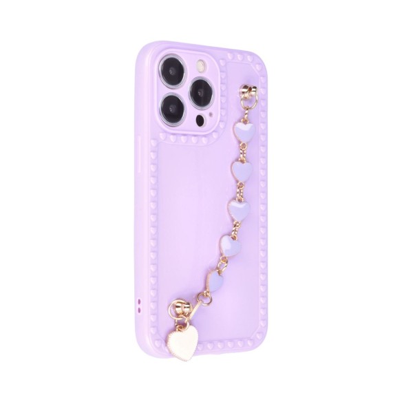 Funda de Corazones con Cadena para Iphone