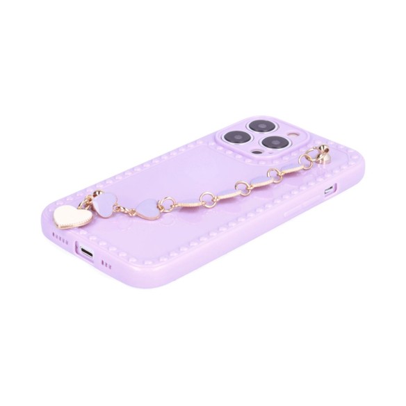 Funda de Corazones con Cadena para Iphone
