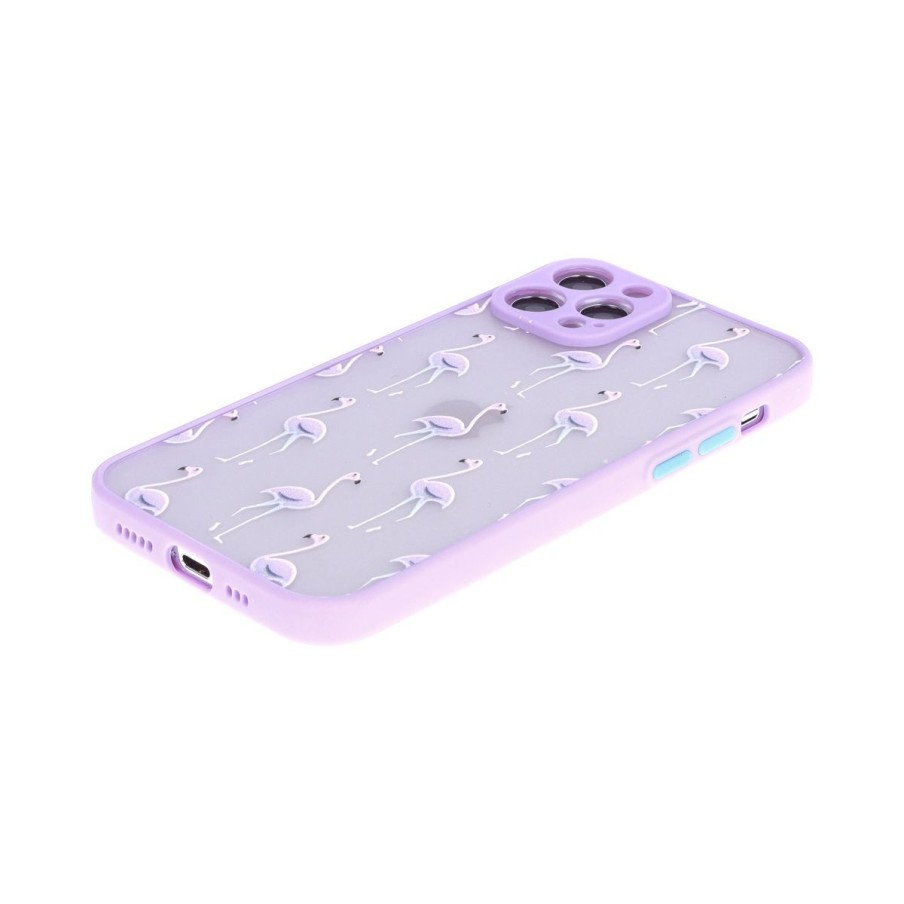 Funda Translúcida Lila de Flamencos