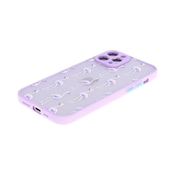 Funda Translúcida Lila de Flamencos