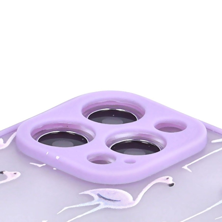 Funda Translúcida Lila de Flamencos