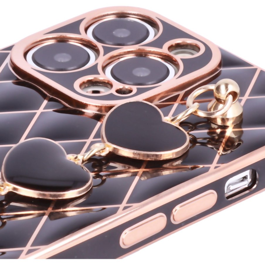 Funda de Rombos con Cadena de Corazones