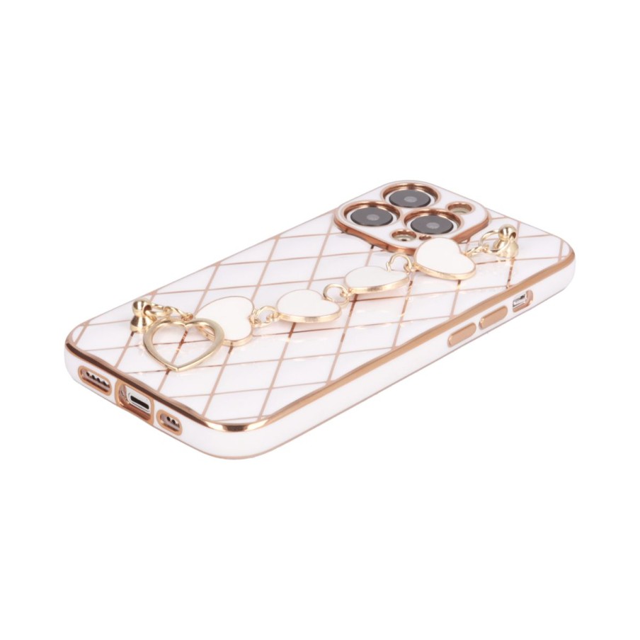 Funda de Rombos con Cadena de Corazones