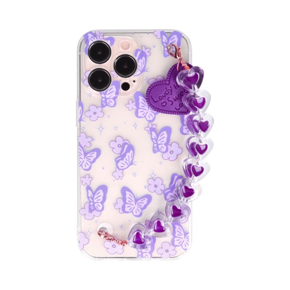 Funda de Mariposas con Cadena de Corazones