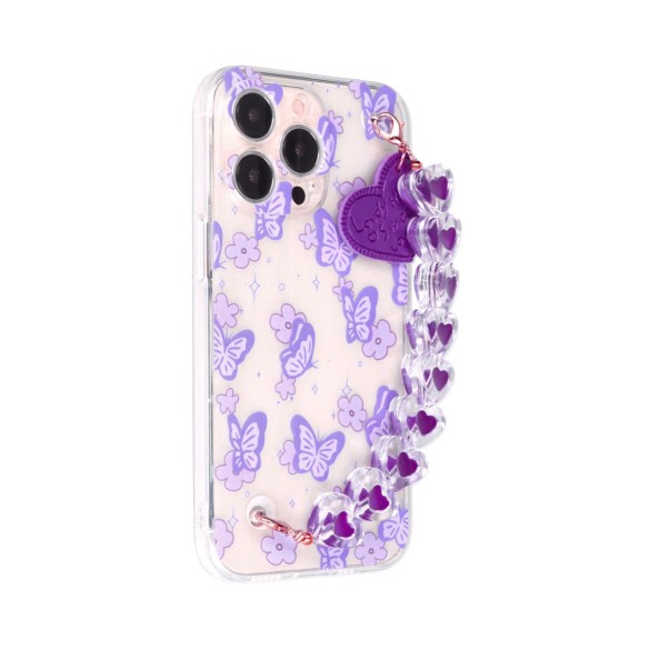 Funda de Mariposas con Cadena de Corazones