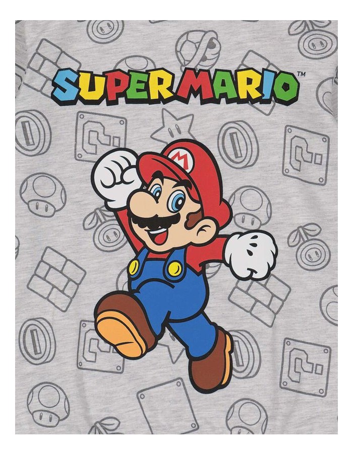 Sudadera Gris Super Mario Gris