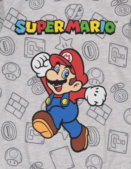 Sudadera Gris Super Mario Gris