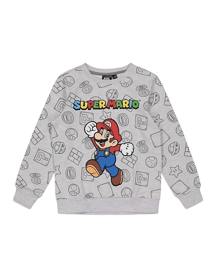 Sudadera Gris Super Mario Gris