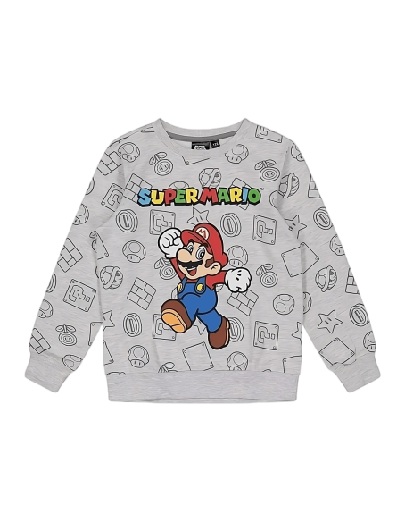 Sudadera Gris Super Mario Gris