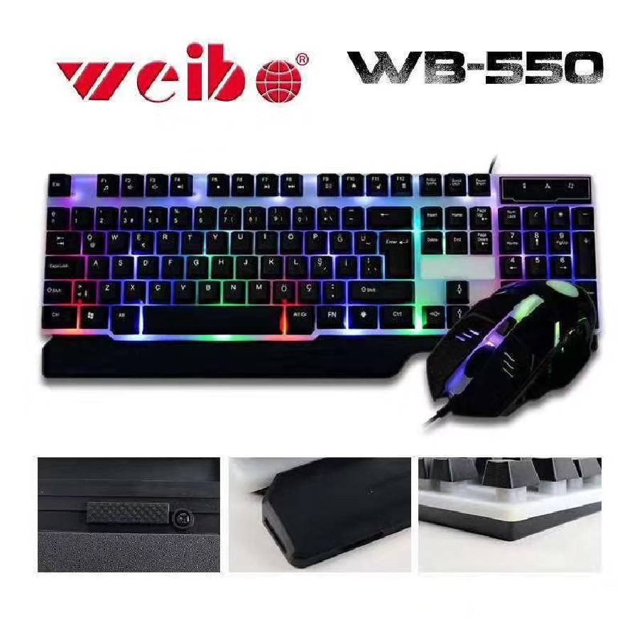 Teclado y Ratón de Cable Gaming RGB...