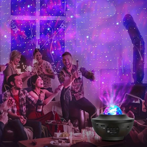 Altavoz Bluetooth Proyector Galaxia Láser Multicolor con Mando Stock Líder SL10031
