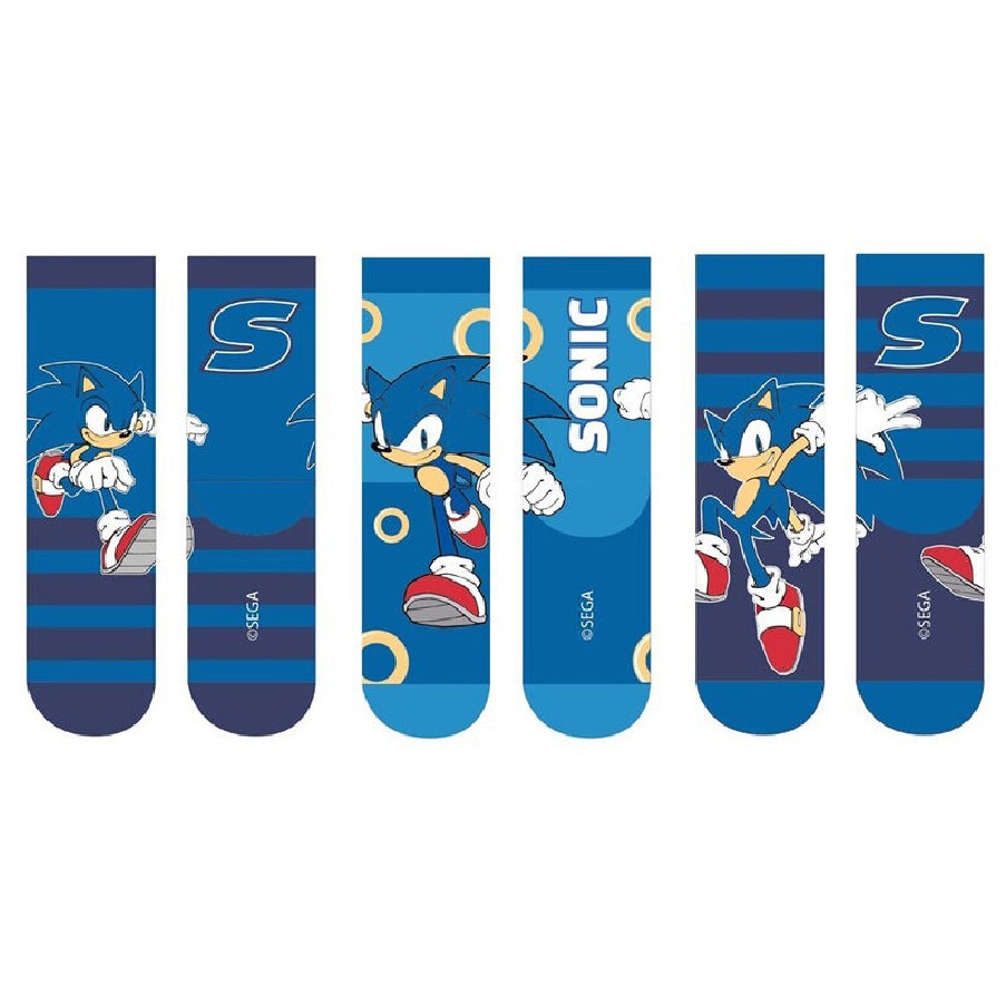 Pack 3 Calcetines Surtidos Sonic the...
