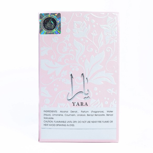 Agua de Perfume Árabe Yara Rosa 100 ml de Larga Duración para Mujer